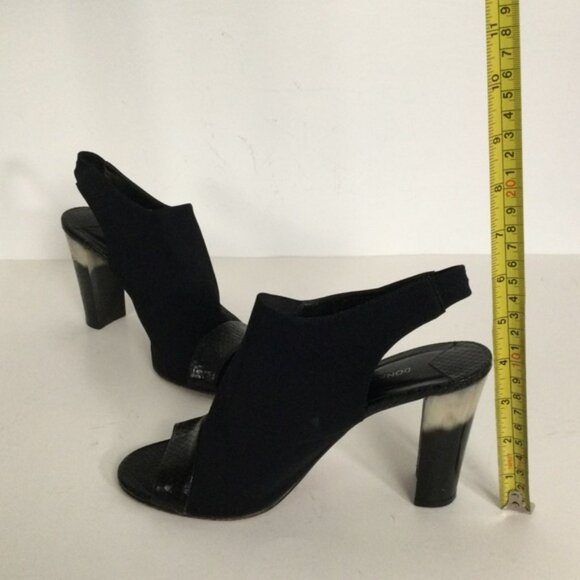 👛 (ANY 2/$50) Spanish DONALD J PLINER 4” Ombré Heel, Fabric/Leather Sling Back - Picture 4 of 10